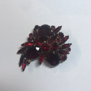 Vintage red stone pin